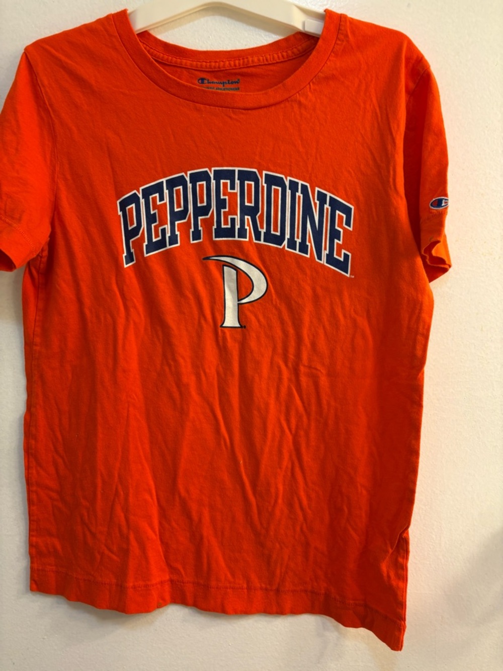 Champion Kids Orange Pepperdine Arch Logo Tee